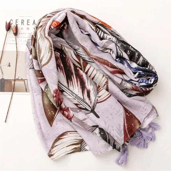 2/$30 Ladies Unique Floral Scarf - Picture 3 of 8